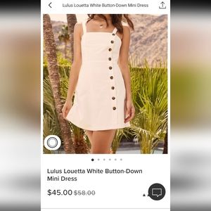 Lulus Louetta White Button Down Mini Dress